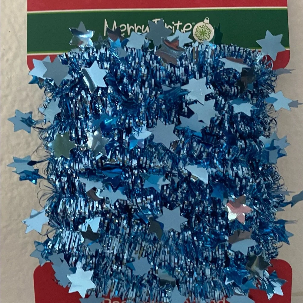 Merry Brite Blue Packaged Garland New